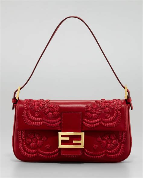 fendi baguette embroidered bag